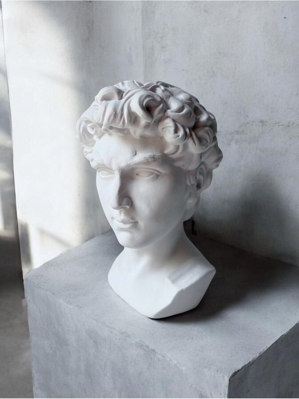 David Classical Marble David head Bust Sculpture - Picture 2 of 12